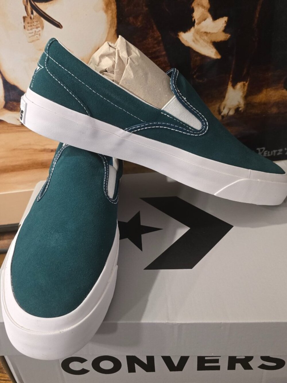 Converse Memory Foam One Star CC Pro Slip On Shoes (A11931C) Green Mens 11.5 NEW